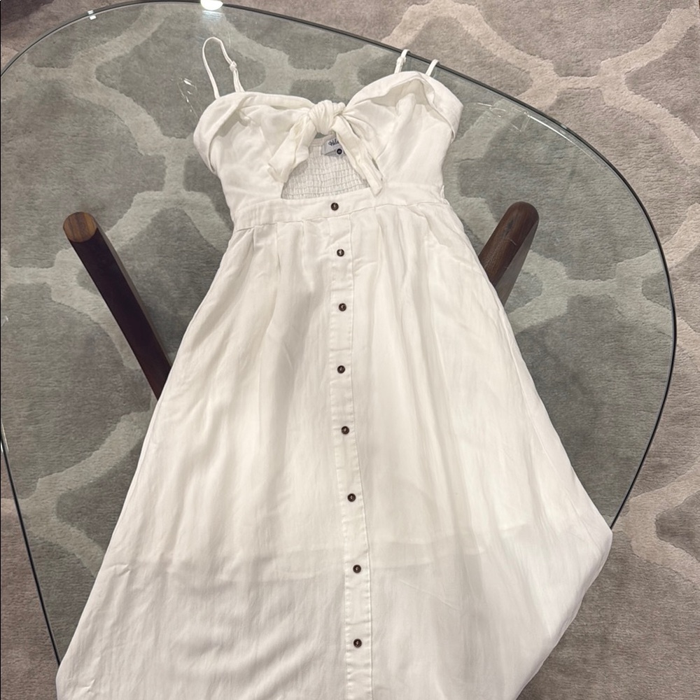 White Button-Down Dress